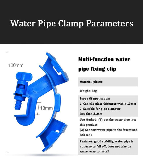 NGe 5Pcs Adjustable Fish Tank Water Hose Holder Water Tube Clamp Fixed Clip Aquarium Pipe Holder (2 Curved Shape, 3 Straight)...