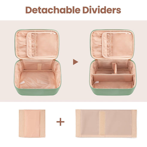 OCHEAL Makeup Bag, Large Capacity Make Up Bag for Cosmetics Vertical Storage,Toiletry Bag Skincare Makeup Organizer Bag for Travel,With Makeup Bru...