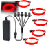 Ourbest EL Wire Lights Battery Powered, Wearable Led Wire Lights 5in1 neon String Light,DIY neon Sign kit Stay/Slow/Fast Flash Party Decoration 1M...