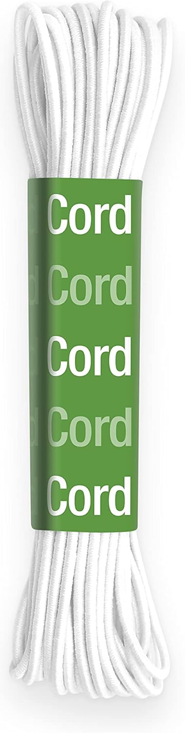 Dritz 9340W Beading Cord Elastic, White, 1/16-Inch by 5-Yard...