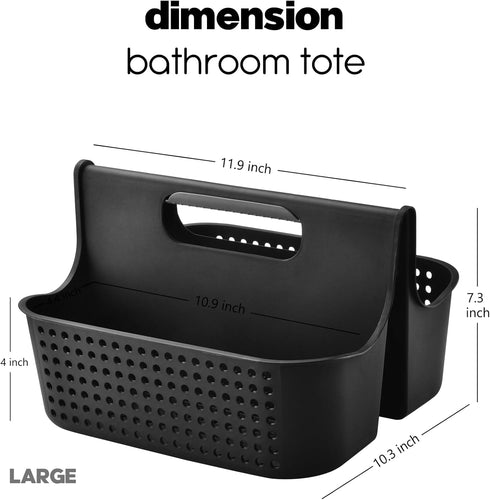 ALINK Portable Plastic Shower Caddy Basket, Large Cleaning Supply Tool Caddy Organizer Storage Tote with Handle for Bathroom, College, Garden, Cab...