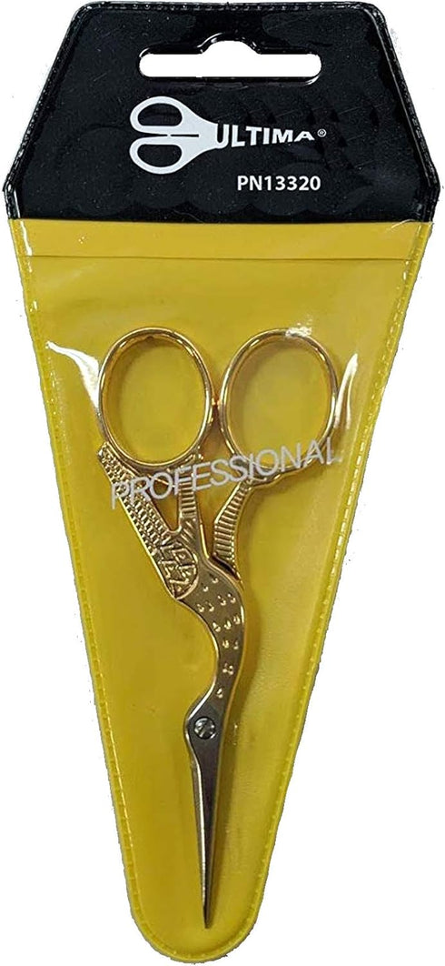 Ultima 3-1/2-Inch Forged, Gold-Plated, Stork Embroidery & Sewing Scissors...