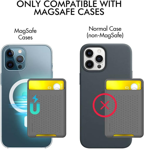 AHASTYLE MagSafe Wallet for iPhone 15/14/13/12/Pro Max/Pro/Plus/Mini RFID Magnetic Card Holder Silicone Sleeve Compatible with iPhone 12 13 14 15 ...