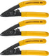 3PC CFS-3 Fiber Optic Stripper 3 Port Hole Fiber Optic Stripping Tool with 6" handle - Hex Key Adjustable For Jacket, Buffer, and 125?m-250?m Coat...