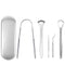 Tongue Scraper Stainless Steel,Metal Tongue Scraper With Case,Tongue Scrapers For Adults,Travel Scraper Case With 5 Pcs Oral Care Tools....