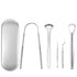 Tongue Scraper Stainless Steel,Metal Tongue Scraper With Case,Tongue Scrapers For Adults,Travel Scraper Case With 5 Pcs Oral Care Tools....