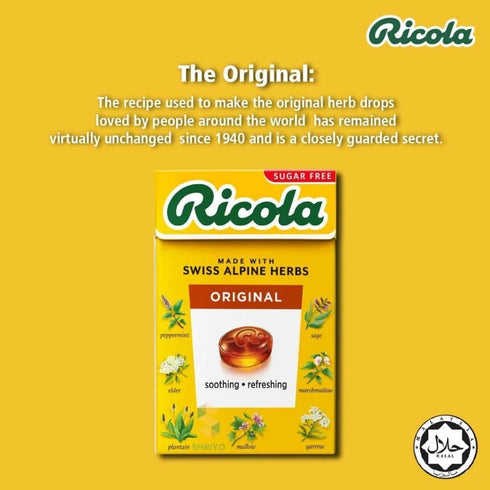 Ricola Original Swiss Herbal Sweets 45 g (Pack of 5)...