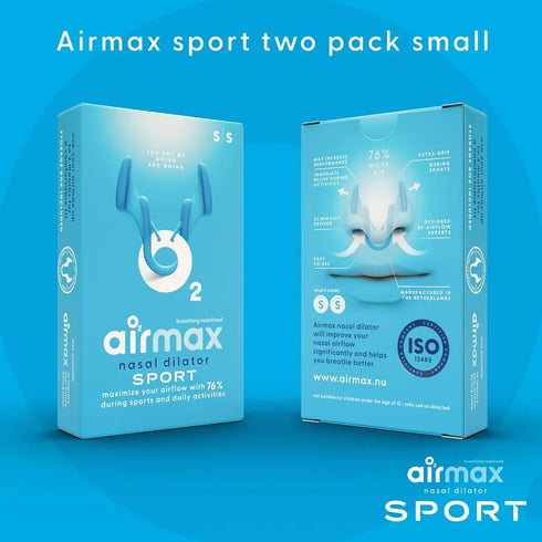 Airmax Sport Nasal Dilator - Breathing aids for Working Out - Small - Vacation Essentials - Fitness, Running, Pilates - Gym Equipment - Transparen...