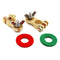 UTSAUTO Battery Terminal Connectors 2Pcs Positive & Negative Brass Car Battery Terminal Clamp for Truck Van Marine Boat RV Max Current 300A...