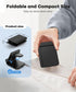 Fast Wireless Charger for Samsung - 2 in 1 Foldable Travel Charging Station, Compatible with Samsung Galaxy Z Flip 6/5/4 Series and Motorola Razr+...