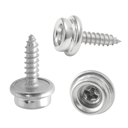 Moicstiy 30Pcs 5/8 Inch Stainless Steel Screws Snaps, Fastener Screw Snaps 3/8 Inch Socket Marine Grade Boat Canvas Snaps for DIY Cover Furniture...