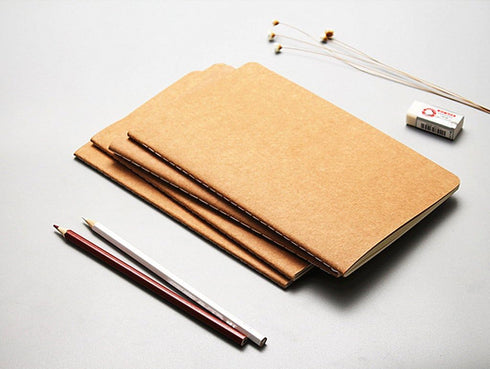 ALIMITOPIA 6pcs Travelers' Notebook Thread-bound Journal Diary Memo Pad,A6 Size & 30 sheets(Dot Gridding Pages)...