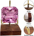 Adjustable Brass Crystal Display Stand with Walnut Base Mineral Specimens Display Stand Rock Display Easel Metal Display Holder for Stones Geodes ...