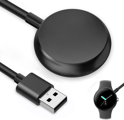 USB Watch Charger Cable for Google Pixel-Watch, Magnetic Replacement Charging Cable Cord Stand for Google Pixel Smartwatch, Black?3.3FT......