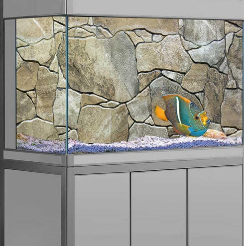 48X24IN Marble Aquarium Background, Art Marble Aquarium Background, Natural Marble Glass Terrarium Background with 8 EVA Double-Sided Tape...