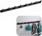 Wall Mounted Coat Racks with 8 Hooks Hanging Holder Towel Rack 29.7"x1.3" Modern Black Hanging for Clothes Entryway Bathroom (8 Hooks)...