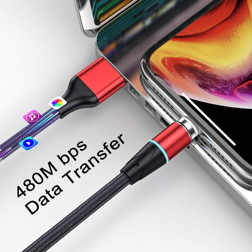 N. NETDOT Magnetic Charging Cable,3in1 Gen12 3 Pack (3.3ft/red) Max 18W Fast Charging Magnetic Phone Charger and Data Transfer Magnetic Charger fo...