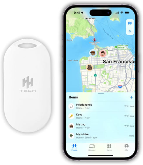 Smart Tag Oval for Apple iOS Devices, Key Tracker, Item Finder, Luggage Tag, Mini Tracker, Replaceable Battery, Easily Track Your Wallet, Bag, Sui...