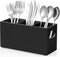 Silverware Holder, Wooden Utensil Caddy, Silverware Organizer Countertop, Cutlery Holder for Party, Fork Spoon Knife Organizer?Black...