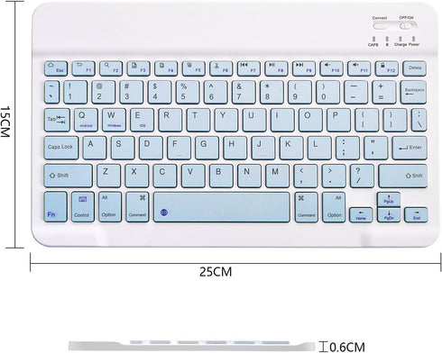 Ultra-Slim Bluetooth Keyboard Portable Mini Wireless Keyboard Rechargeable for Apple iPad iPhone Samsung Tablet Phone Smartphone iOS Android Windo...