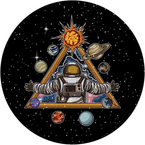 Spiritual Astronaut Meditates In Space And feels The Galaxy PopSockets Adhesive PopGrip...