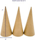 AllStellar Paper Mache Cones Open Bottom 7X3 in. Set of 3 (Small) - For DIY Art Projects, Crafts and Decorations!...
