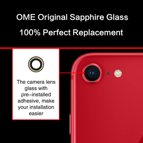 2PCS ASDAWN Back Camera Lens Glass Replacement for iPhone 8 4.7 Inches with Pre-Installed Adhesive, Rear camera Lens Glass replacement with Instal...