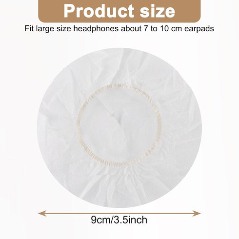 100PCS Headphone Ear Covers Disposable Earphone Overs Sanitary Non-Woven Stretch Earpad Covers Earcup Covers Fit for Most on Ear Headphones (9cm/3...