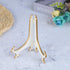Artliving 4" White Gold Decorative Small Plate Stand Holder Plastic Picture Easel Display Stand Picture Frame Stand (2 Pack)...