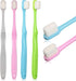 4 Pieces Soft Micro-Nano Manual Toothbrush Extra Soft Bristles Toothbrush with 20,000 Bristles for Fragile Gums Adult Kid Children (Blue and Pink ...