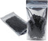 FERENLI 100 Pieces Stand Up Clear Front Zipper Lock Resealable Aluminum Mylar Foil Plastic Packaging Bag for Zip Heat Seal Package Lock with Tear ...