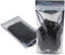 FERENLI 100 Pieces Stand Up Clear Front Zipper Lock Resealable Aluminum Mylar Foil Plastic Packaging Bag for Zip Heat Sealable Lock with Tear Notc...