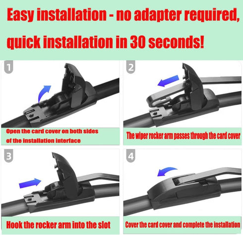 2 Factory Wiper Blades Replacement For 1997-2006 Jeep Wrangler Original Equipment Windshield Wiper Blades Set 13"+13" (Set of 2) U/J HOOK...