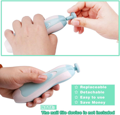 Baby Nail File Replacement Pads, Grinding Heads Polish Disc for Electric Nail Trimmer by Consevisen and Other Brands, Toes Fingernails Care for In...