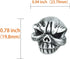 Arenbel Skull Tire Valve Stem Caps 4 Pack Air Stem Covers Car Accessories for Cars SUVs Bike Bicycle Trucks Motorcycles Silver...