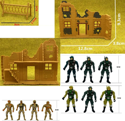 Action Figure Play Set 14pcs Military Toys Trooper with Accessories Including Army Gear Playset - Army Ranger Action Figures Military Toy Soldiers...
