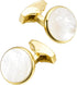 Silver / 14K Gold Plated Natural Mother of Pearl Cufflinks for Men Women Classic Round Men's Cufflinks Jewelry for Wedding Party Anniversary Busin...