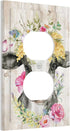 Funny Cow Rustic Farmhouse Animal Cattle Single Duplex Light Switch Cover Outlet Covers Wall Plate Decorative Receptacle Switchplate Electrical Fa...