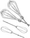 Fetechmate KHM2B W10490648 Hand Mixer Turbo Beaters (2 Pack) & KHMPW Stainless Steel Pro Whisk(2 Pack)-Replace AP5644233, PS4082859, KHM2B, KHM512...