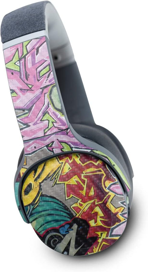 MightySkins Carbon Fiber Skin Compatible with Skullcandy Crusher Evo Wireless - Graffiti Wild Styles | Protective, Durable Textured Carbon Fiber F...