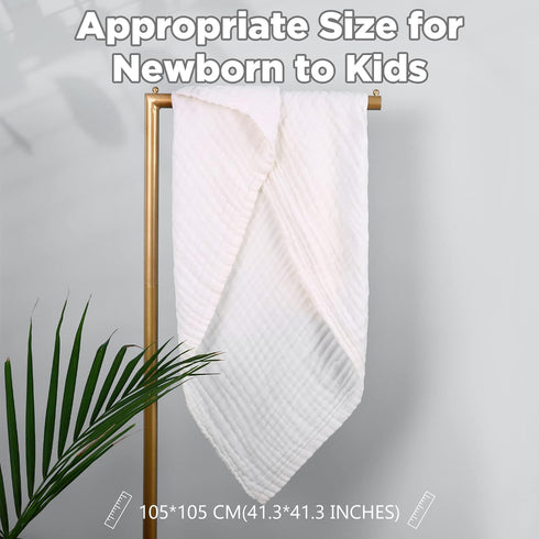 MUKIN Baby Bath Towels, Super Soft Cotton Receiving Blanket for Baby's Delicate Skin,2Pack Swaddle Blanket for Newborns Toddlers Boy Girl,Baby Reg...