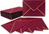 50 PCS Invitation Envelopes A7 Size, Burgundy Envelopes 5 x 7 Inch V-Flap Mailing Card Envelopes Quick Seal Envelopes with Gold Border for 5x7 Car...