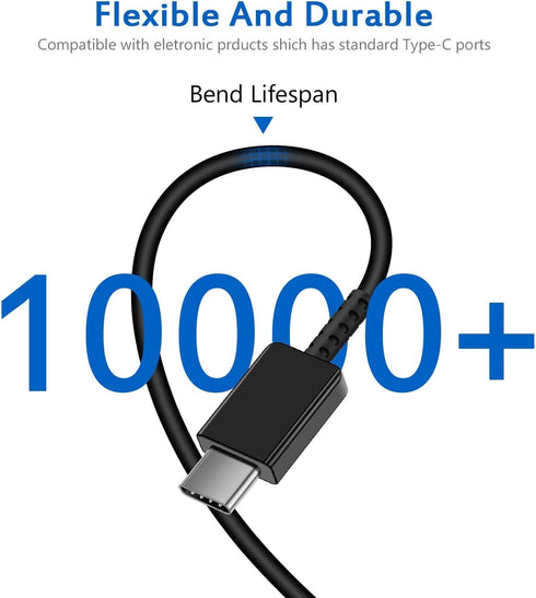 Type C Charger Fast Charging for Samsung - 25W USB C Charger Block, Android Phone Wall Charging with 6Ft Type C to C Cable for Galaxy S25 Ultra/S2...