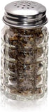 ATB Glass Salt and Pepper Shakers with Stainless Steel Lids - Farmhouse Style Spice Dispensers, Freshness Seal Sugar Shaker, Glass Spice Jar for V...