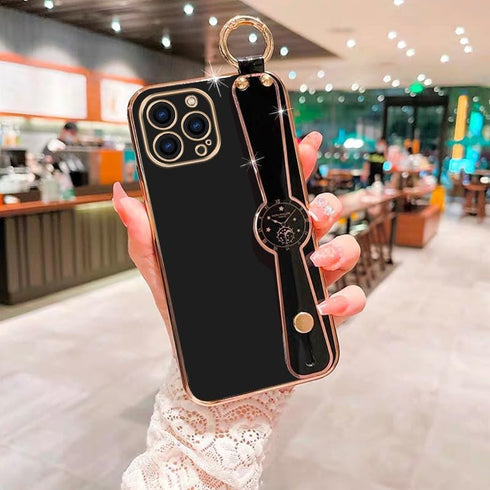 for iPhone 15 Plus Girls Bling Case - Cute Watch Partten Soft Back Cases Covers Wristband Kickstand Raised Camera Protection Bumper Silicone Shock...