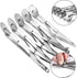 5 Wheel Pastry Cutter, Stainless Pizza Slicer, Expandable Pizza Slicer Multi-Round Pastry Knife Baking Cutter Roller Cookie Dough Cutter Divider...