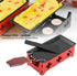 Raclette Table Grill, Portable Cheese Raclette Non-Stick BBQ Cheese Melt Pan Cheese Raclette with Foldable Handle Baking Tray Stove Set Home Kitch...
