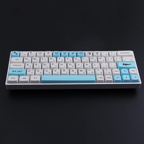 Hyekit PBT Keycaps 138 Keys Sea Salt Milk Keycaps XDA Profile Dye-Sublimation Japanese Keycaps Cute Keycaps for Cherry Gateron MX Switches Mechani...