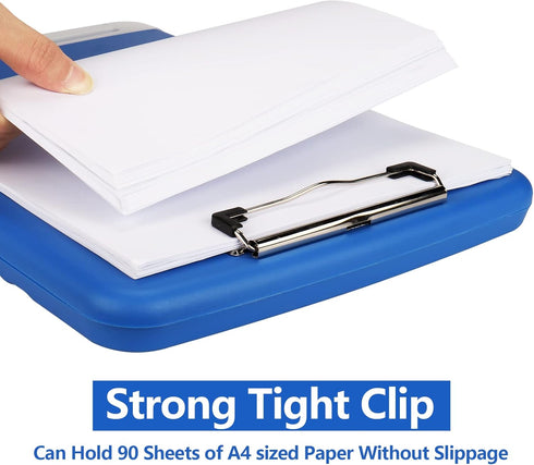 Clipboard a4 Clip File A4 Binder Storage Nursing Clipboard,Heavy Duty Plastic Storage Clipboard with Low Profile Clip,Nursing Clipboard Folder Sid...
