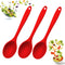 Silicone Spoons for Cooking, Serving Spoons Silicone Cooking Spoons for Mixing, Stirring & Basting, 10 INCHES, Nonstick Heat Resistant (3 PCS Red)...
